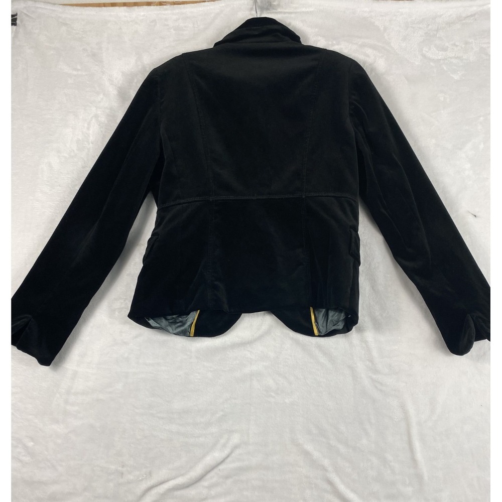 J.Crew Velvet Jacket Women's Sz M Black Preppy Classic CHECK SIZE‎ - Picture 9 of 13